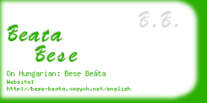 beata bese business card